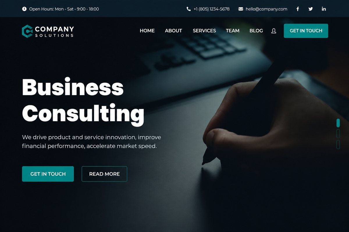 Design concept for a restaurant and cafe website